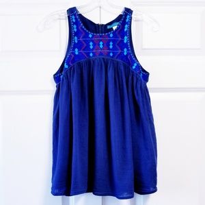 Pim + Larkin Embroidered Aztec Pattern Flowy Tank